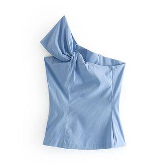 One-shoulder Twisted Tank Top