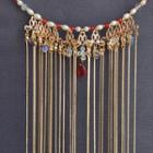 Beaded Fringed Headpiece Q22 - Gold - One Size
