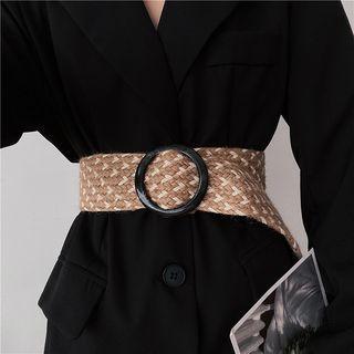Woven Belt Beige & Khaki - One Size