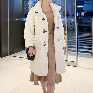 Fleece Toggle Long Coat