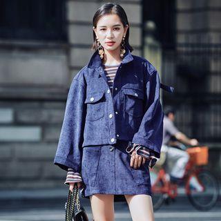 Set: Oversized Jacket + A-line Skirt