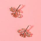 Floral Stud Earring 1 Pair - 925silver Earring - One Size