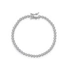 Simple Fashion Geometric Round Bead Zircon Bracelet Silver - One Size
