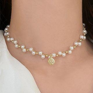 Bead Layered Choker 1 Pc - Gold - One Size