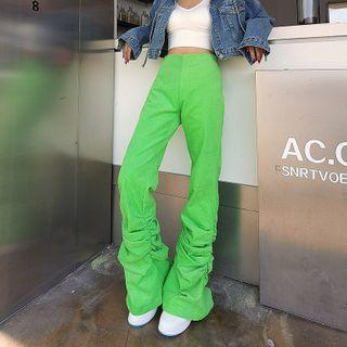 Ruched Flared Pants