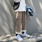 Fleece-lined Check Pants