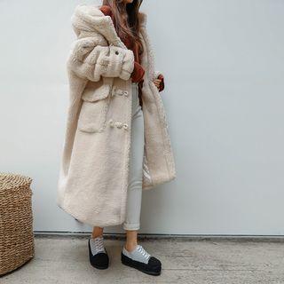 Hooded Sherpa Fleece Duffle Coat