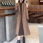 Plain Coat / Midi A-line Dress