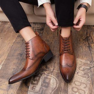 Lace-up Ankle Oxford Boots
