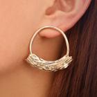 Metallic Stud Earring 1 Pair - 6865 - One Size