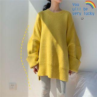 Crew-neck Flared-sleeve Sweater