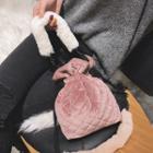 Velvet Drawstring Bucket Bag