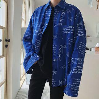 Letter Print Loose Shirt