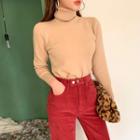 Mock Turtle-neck Knit Top In 9 Colors