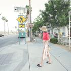 Stripe H-line Long Skirt