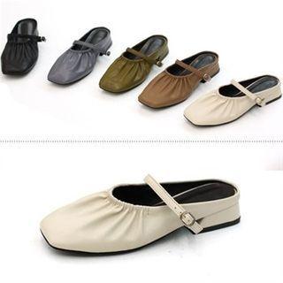 Band-trim Mary Jane Mules