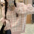 Gingham Check Cardigan