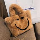 Chain Fluffy Smiley Face Crossbody Bag