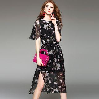 Floral Silk Dress