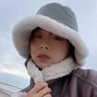 Fleece Lined Faux Leather Bucket Hat