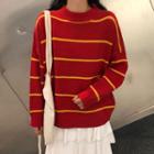 Striped Sweater Red - One Size