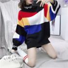 Color-bock Sweater As Shown In Figure - One Size