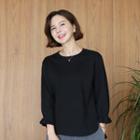 Bishop-sleeve Plain Top