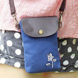 Faux Leather Flap Crossbody Pouch