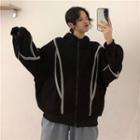 Chevron Stripe Windbreaker Black - One Size