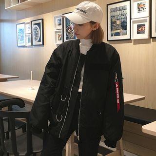 Padded Print Bomber Jacket
