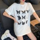 Butterfly Short-sleeve T-shirt White - One Size