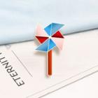 Windmill Alloy Brooch Pink & Blue & Red - One Size
