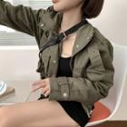 Utility Zipped Cropped Jacket