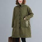Corduroy Stand-collar Padded Coat