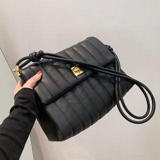 Quilted Twist-lock Flap Crossbody Bag