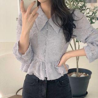 Ruffled Shirt Gray - One Size