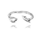 Shark Alloy Open Bangle 1 Pc - Silver - One Size