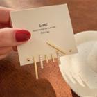 Set: Stud / Bar Earring (assorted Designs) Set Of 4 - Metal Earrings - One Size