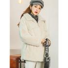 Tall Size High-neck Faux-fur Jacket