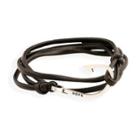 Hook Layered Faux Leather Woven Bracelet