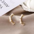 Alloy Bamboo Open Hoop Earring 1 Pair - Stud Earrings - One Size