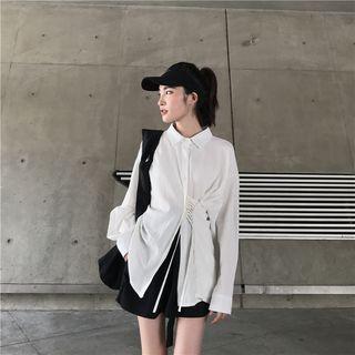 Long-sleeved Blouse / High Waist Shorts