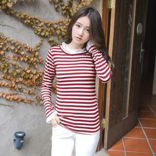 Frill Trim Stripe Top