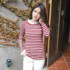 Frill Trim Stripe Top