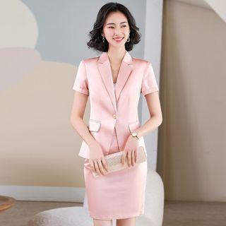 Short-sleeve Blazer / Skirt / Set