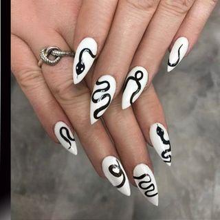 Printed Nail Art Faux Nail Tip As Shown In Figure - One Size