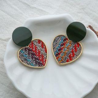 Woven Heart Dangle Earring
