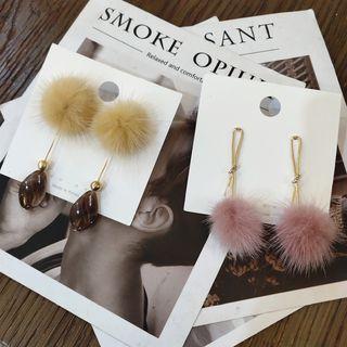 Chenille / Bead Dangle Earring (various Designs)