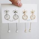 Alloy Dream Catcher Faux Pearl Dangle Earring