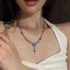 Star Opal Pendant Alloy Necklace